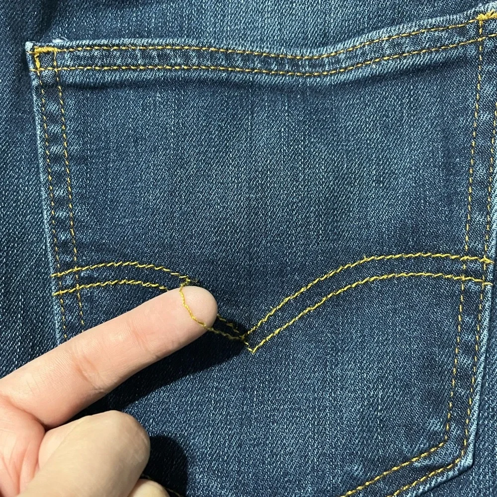 Levis 512 Mens 34x32 Actual 34x31‎ Blue Slim Fit Tapered Leg Orange Tab